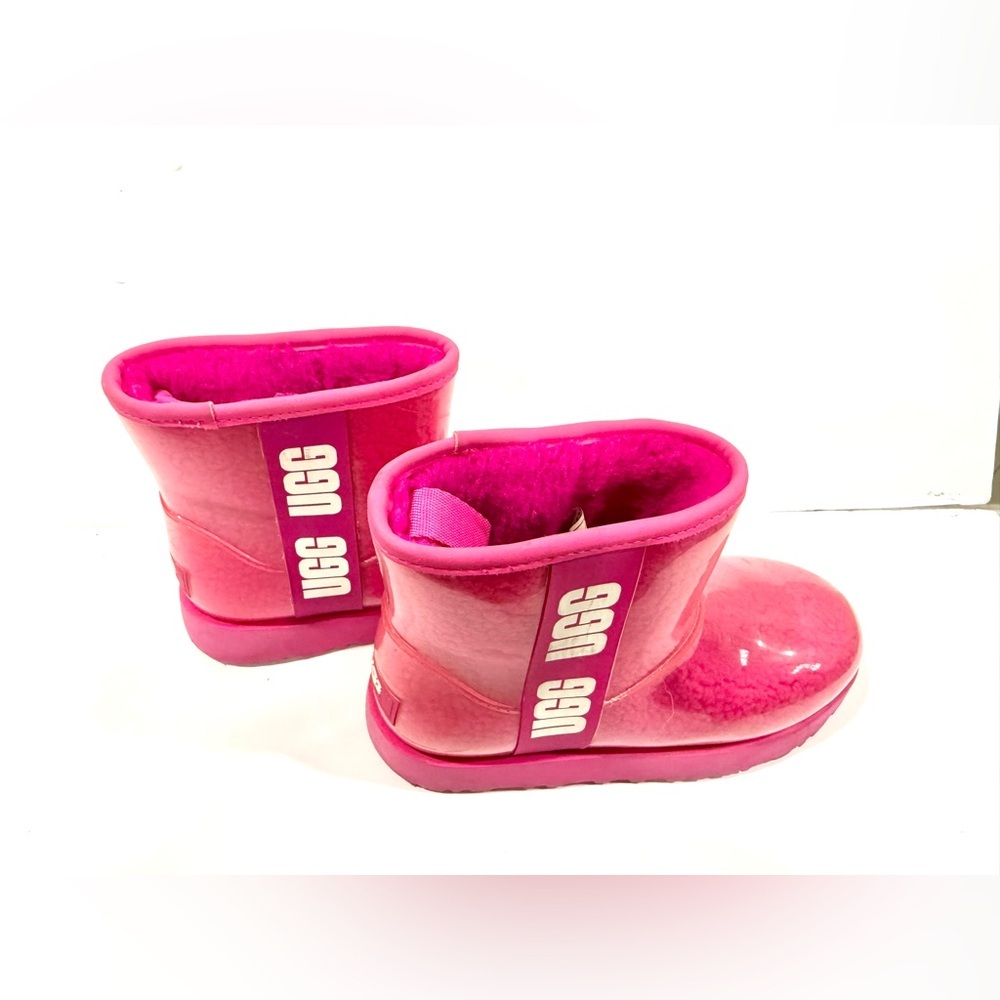 UGG Pink Clear Mini Boots Women’s 7 Waterproof Shearling Cozy Winter - Picture 4 of 14